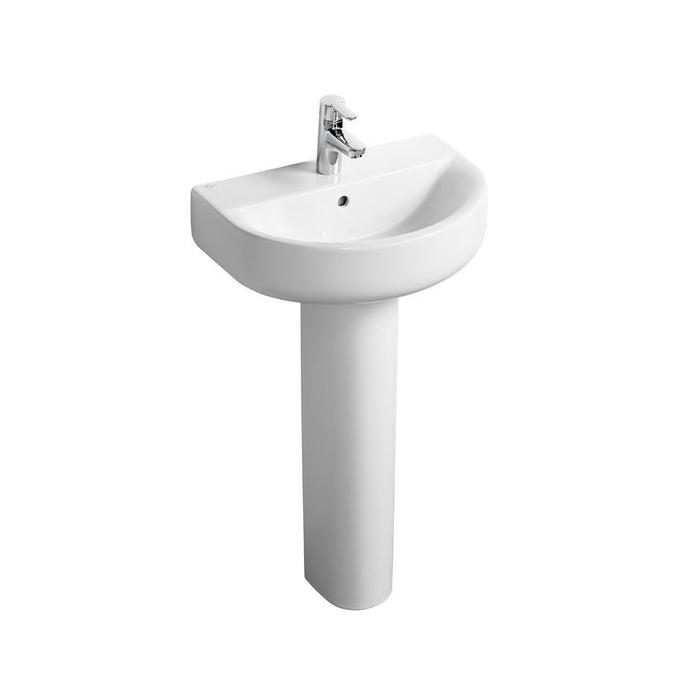 Ideal Standard Concept Space 55cm 1TH Short Projection Pedestal Basin - Unbeatable Bathrooms