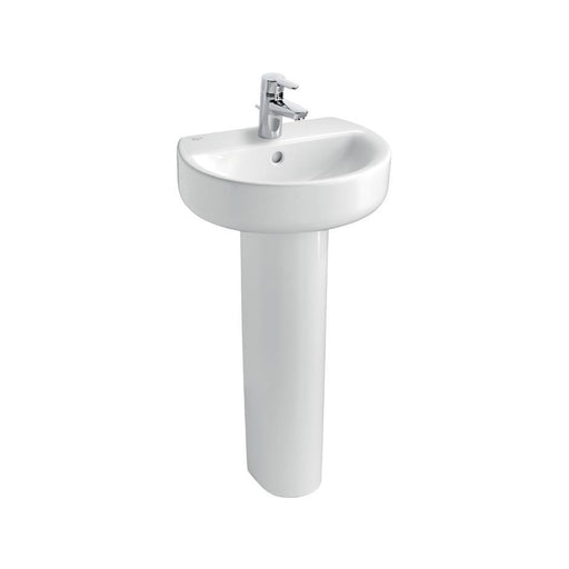 Ideal Standard Concept Sphere 45cm 1TH Pedestal Basin with Overflow - Unbeatable Bathrooms