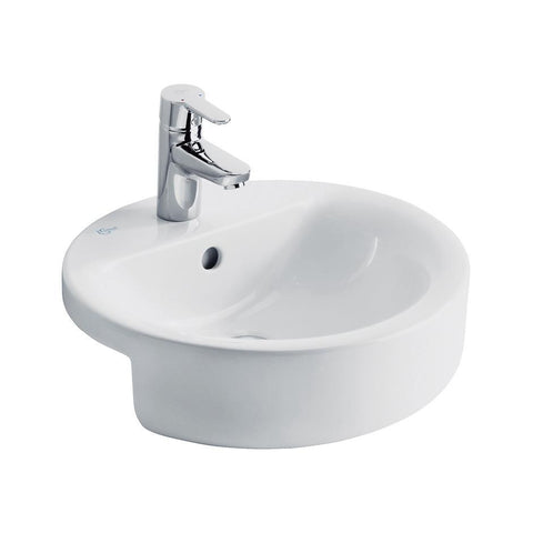 Ideal Standard Concept Sphere 45cm 1 Tap Hole Semi Countertop Washbasin - Unbeatable Bathrooms