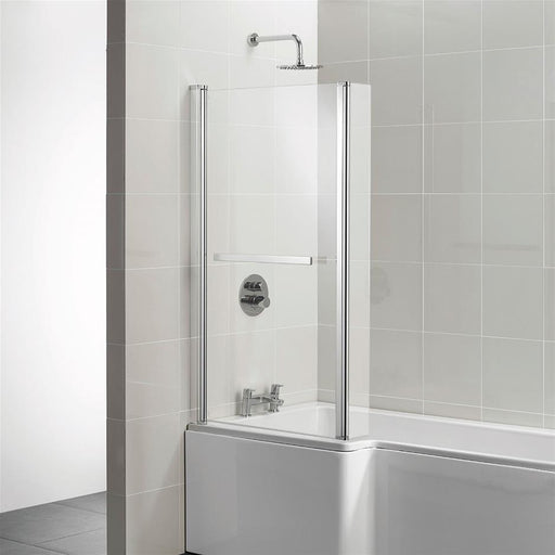 Ideal Standard Concept Square Shower Bath Screen, Clear Glass, Bright Silver - Unbeatable Bathrooms