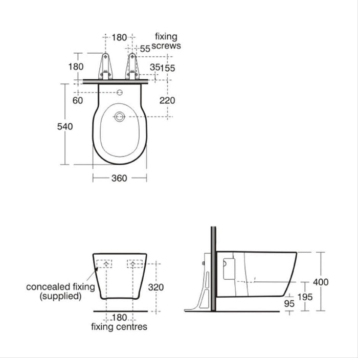 Ideal Standard Concept wall hung bidet - one taphole - Unbeatable Bathrooms