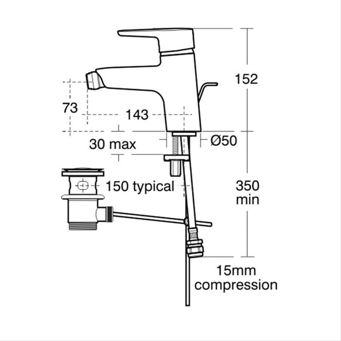 Ideal Standard Concept wall hung bidet - one taphole - Unbeatable Bathrooms