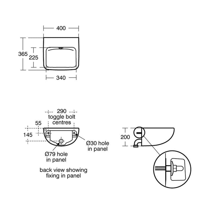 Armitage Shanks Contour 21+ Back Outlet Basin - One Taphole - Smartguard+ Glaze - Unbeatable Bathrooms