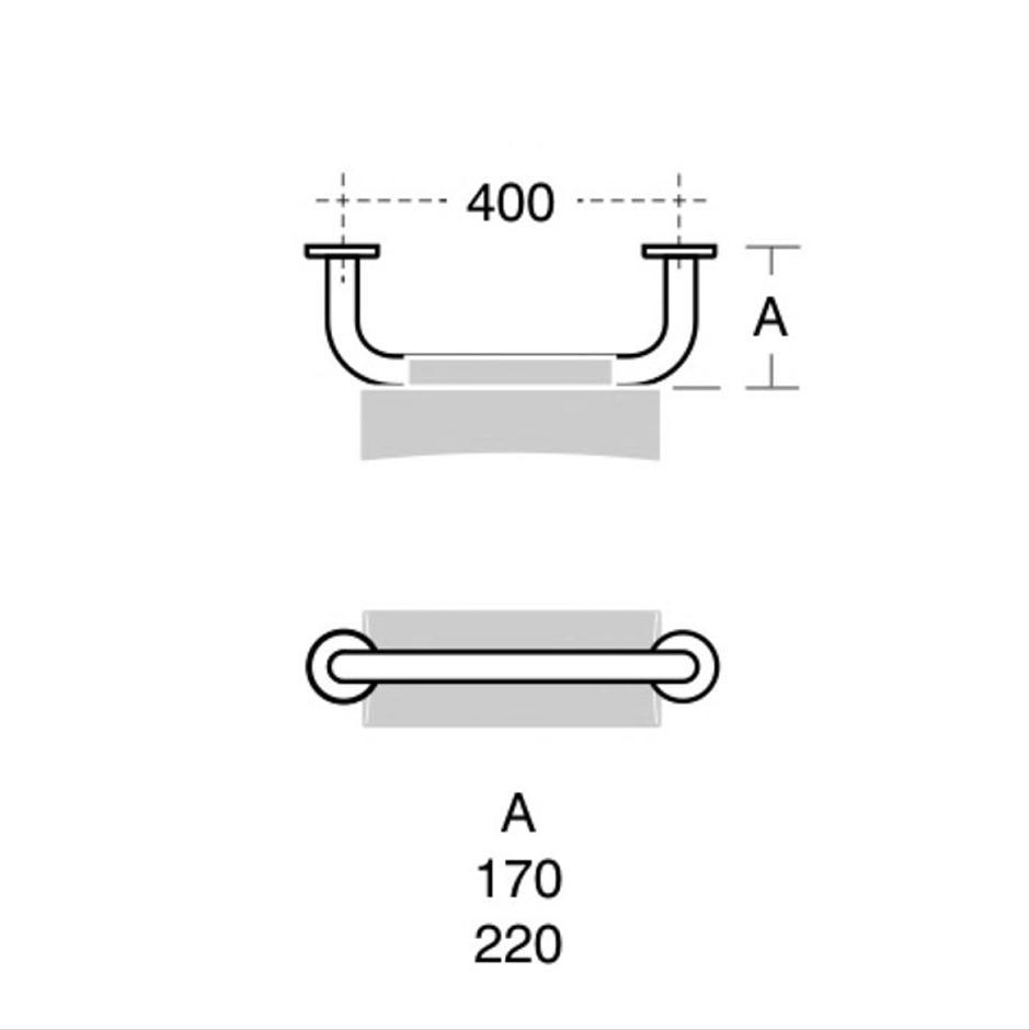 Back Support Rail Armitage Shanks Contour 21 Back Support Rail For 70cm Projection Htm64