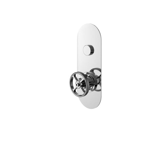 Hudson Reed Industrial Single Push Button Shower Valve - Unbeatable Bathrooms