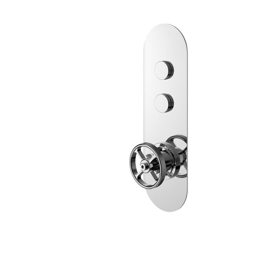 Hudson Reed Industrial Twin Push Button Shower Valve - Unbeatable Bathrooms