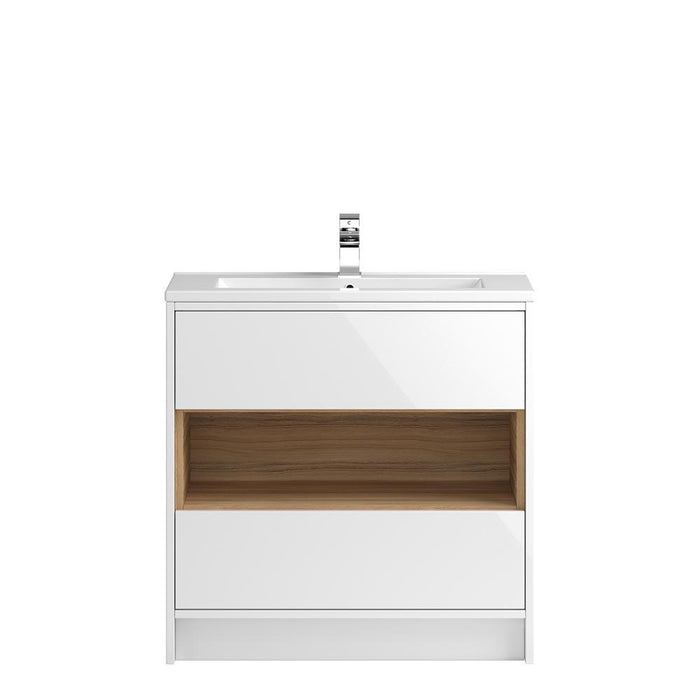 Hudson Reed Coast Vanity Units - Floor Standing 2 Drawer Unit with Basin - Unbeatable Bathrooms