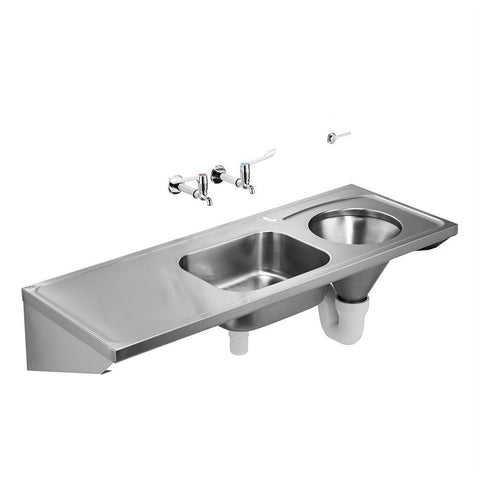 Armitage Shanks Dee Slop Hopper with Sink, Back Inlet - Unbeatable Bathrooms