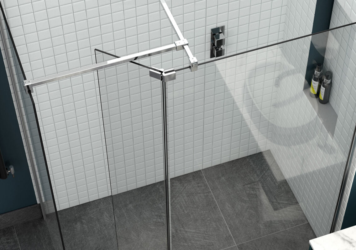 Kudos Fold Away Shower Enclosure Deflector Panel - 300mm Wide