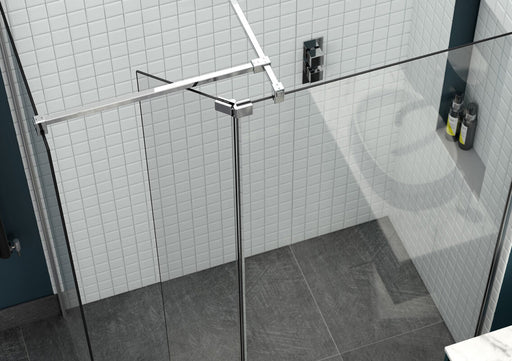 Kudos Fold Away Shower Enclosure Deflector Panel - 300mm Wide - Unbeatable Bathrooms