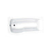 Carron Delta P Shaped Carronite Right Hand Showerbath - Unbeatable Bathrooms
