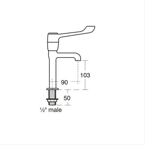 Armitage Shanks Doon Sink, Single Bowl 60cm X 65cm, 2 Tapholes Htm63 Profile - Unbeatable Bathrooms