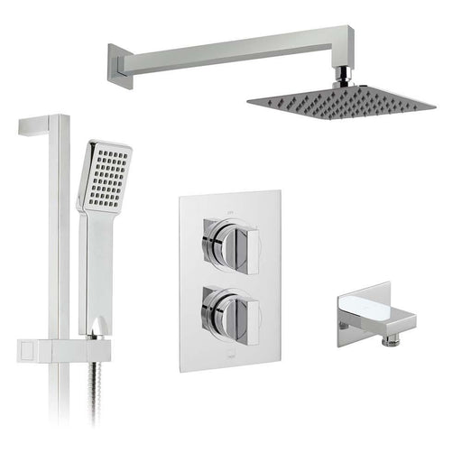 Vado Shower Valve Package of Notion Two Outlet Thermostatic Shower Package with Slide Rail Shower Kit - Unbeatable Bathrooms