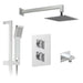 Vado Shower Valve Package of Notion Two Outlet Thermostatic Shower Package with Slide Rail Shower Kit - Unbeatable Bathrooms