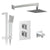 Vado Shower Valve Package of Notion Two Outlet Thermostatic Shower Package with Slide Rail Shower Kit - Unbeatable Bathrooms