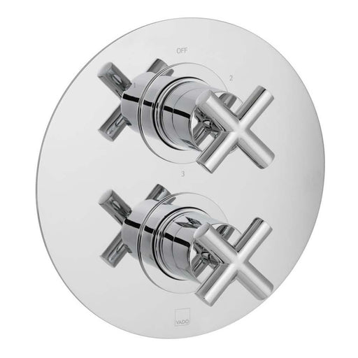 Vado Elements Water Three Outlet Two Handle Wall Mounted Thermostatic Shower Valve - Unbeatable Bathrooms