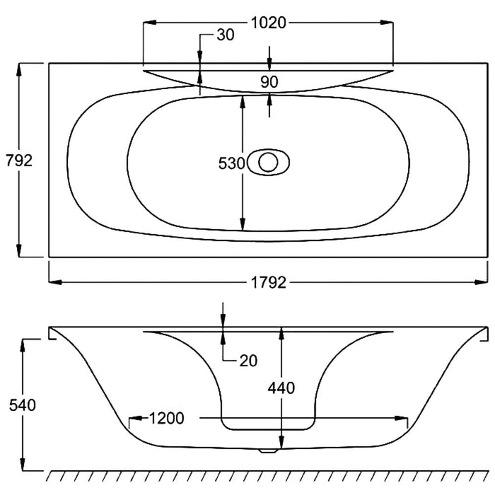 Carron Equity Bath - White - Unbeatable Bathrooms