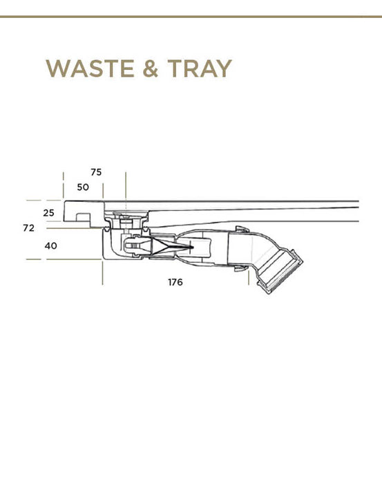 Just Trays EVOLVED Shower Waste - Mistral Grey - Unbeatable Bathrooms