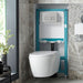 VADO Short 835 x 500mm WC Frame & Dual Flush Cistern with Adjustable Height - Unbeatable Bathrooms