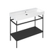Britton Shoreditch 1000mm Frame Furniture Stand & Basin - Matt Black - Unbeatable Bathrooms