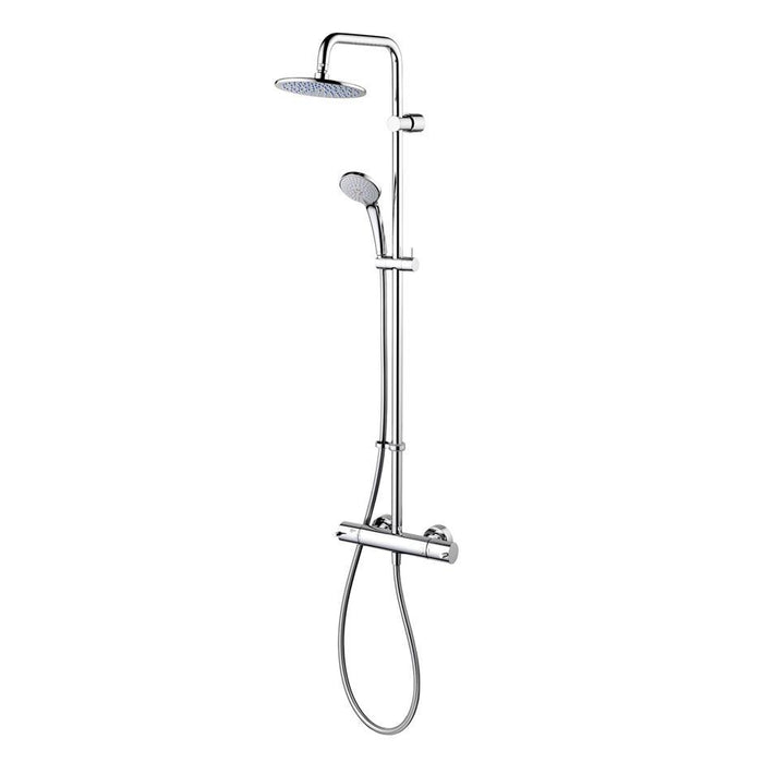 Ideal Standard Freedom Dual Thermostatic Exposed Shower System with M1 Rainshower, Fixed Riser, M3 Handspray and Metal Pin Handles - Unbeatable Bathrooms