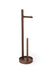Yoku Round Freestanding Toilet Roll Holder - Walnut - Unbeatable Bathrooms