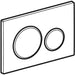 Geberit Sigma20 Plastic Dual Flush Plate - Black - Unbeatable Bathrooms