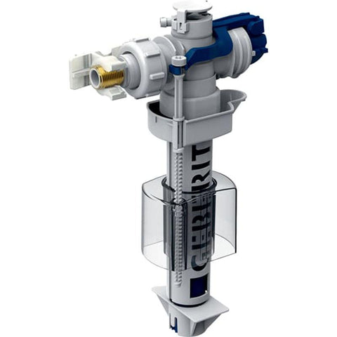 Geberit Fill Valve Type 380, Lateral Water Supply Connection, 3/8", Brass Nipple - Unbeatable Bathrooms