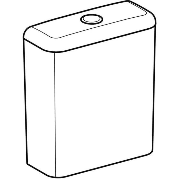 Geberit Smyle Floor-Standing WC for Close-Coupled Exposed Cistern, Washdown, Semi-Shrouded, Rimfree - Unbeatable Bathrooms