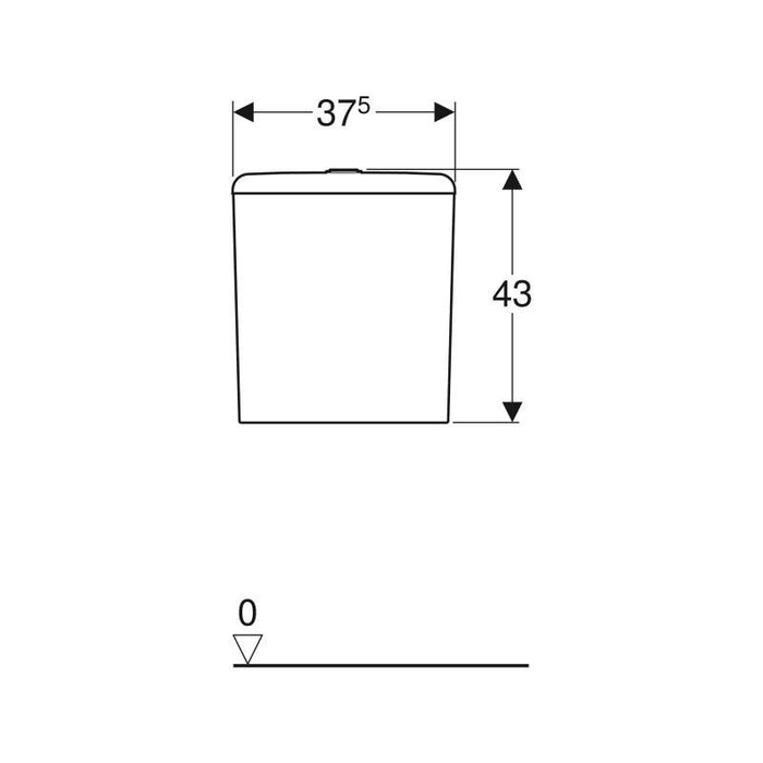 Geberit Smyle Floor-Standing WC for Close-Coupled Exposed Cistern, Washdown, Semi-Shrouded, Rimfree - Unbeatable Bathrooms