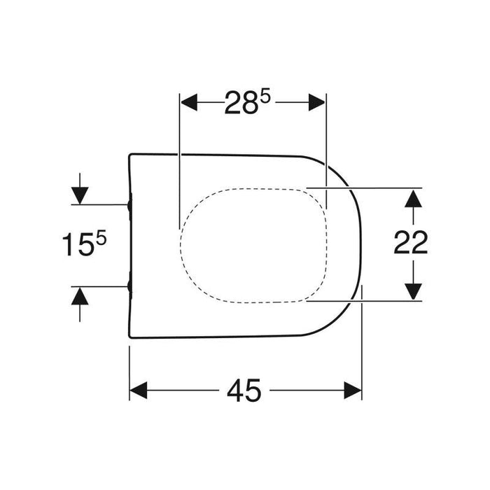 Geberit Smyle Floor-Standing WC for Close-Coupled Exposed Cistern, Washdown, Semi-Shrouded, Rimfree - Unbeatable Bathrooms