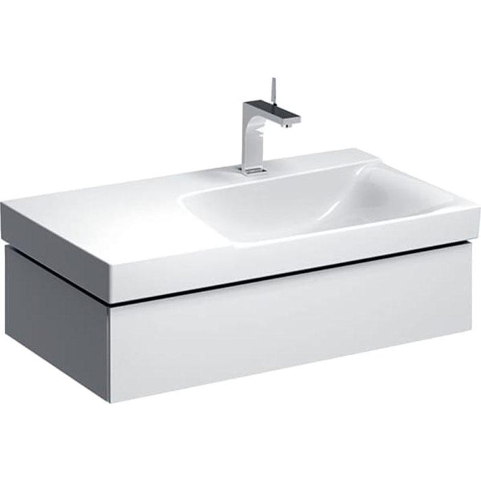 Geberit Xeno2 900mm Vanity Unit - Wall Hung 1 Drawer Unit with Shelf - Unbeatable Bathrooms