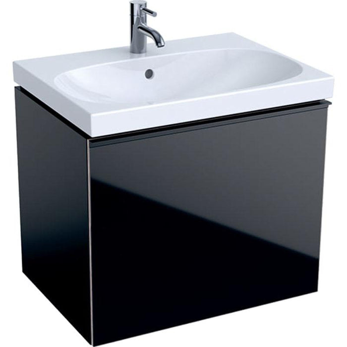 Geberit Acanto 650mm Vanity Unit - Wall Hung 1 Drawer Unit with Basin - Unbeatable Bathrooms
