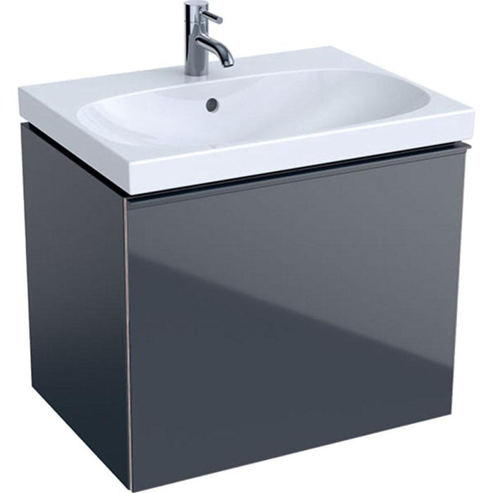 Geberit Acanto 650mm Vanity Unit - Wall Hung 1 Drawer Unit with Basin - Unbeatable Bathrooms
