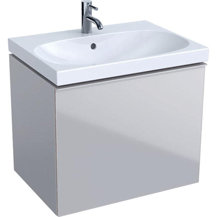 Geberit Acanto 650mm Vanity Unit - Wall Hung 1 Drawer Unit with Basin - Unbeatable Bathrooms