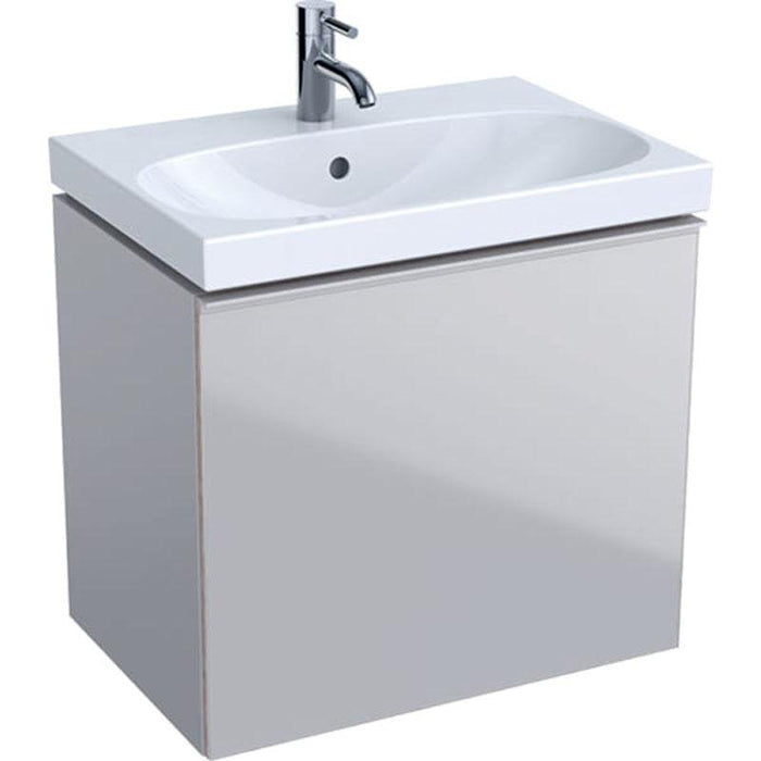 Geberit Acanto 600mm Vanity Unit - Wall Hung 1 Drawer Unit (Short Projection) - Unbeatable Bathrooms