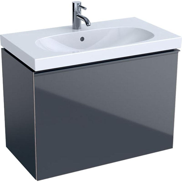 Geberit Acanto 750mm Vanity Unit - Wall Hung 1 Drawer Unit (Short Projection) - Unbeatable Bathrooms
