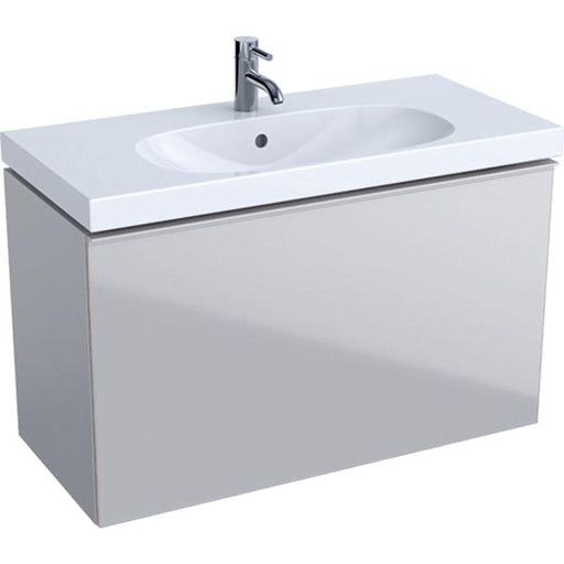 Geberit Acanto 900mm Vanity Unit - Wal Hung 1 Drawer Unit (Short Projection) - Unbeatable Bathrooms