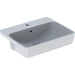 Geberit VariForm Square 500mm Semi-Recessed Basin - 1 & 2TH - Unbeatable Bathrooms