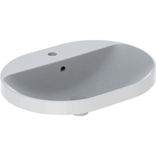 Geberit Variform Elliptic 600mm Inset Basin with 1TH Bench - Unbeatable Bathrooms