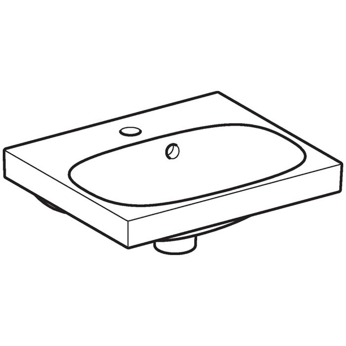 Geberit Acanto 450mm 1TH Handrinse Basin - Unbeatable Bathrooms