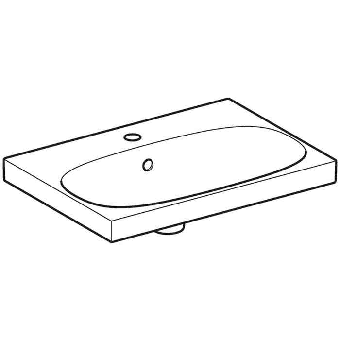 Geberit Acanto 600mm 1TH Compact Basin - Unbeatable Bathrooms