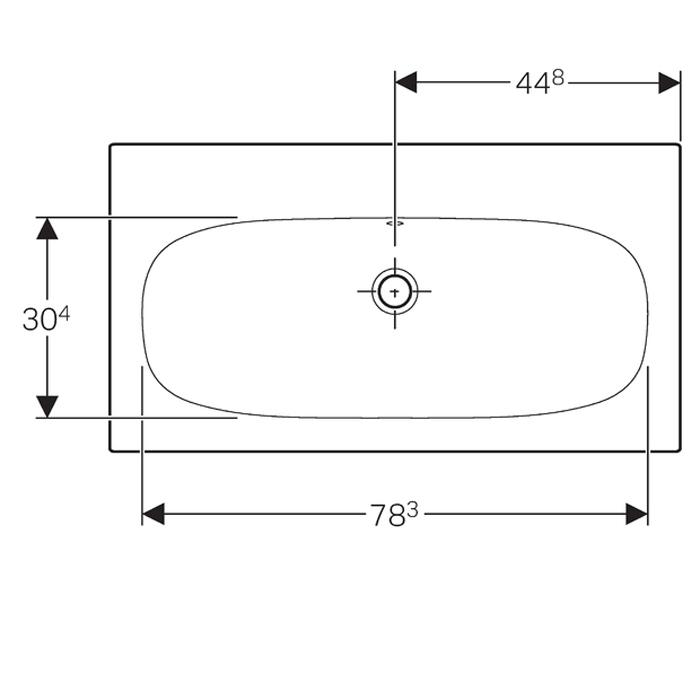 Geberit Acanto 60/75/90cm Slim Rim Basin - 0 & 1TH - Unbeatable Bathrooms