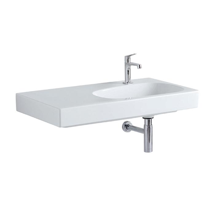 Geberit Citterio 75/90cm Asymmetric Wall Hung Basin with Shelf Surface - 1TH - Unbeatable Bathrooms