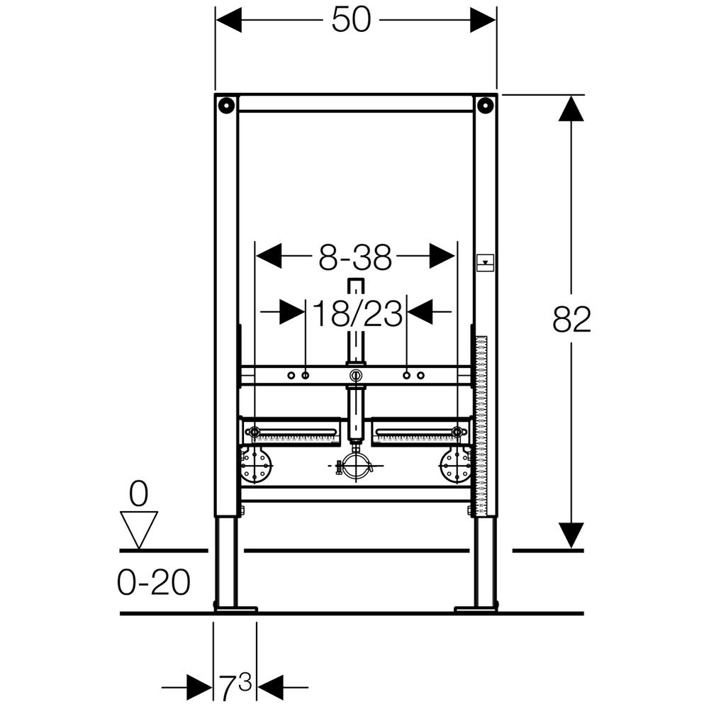 Geberit Duofix 82cm Bidet Frame