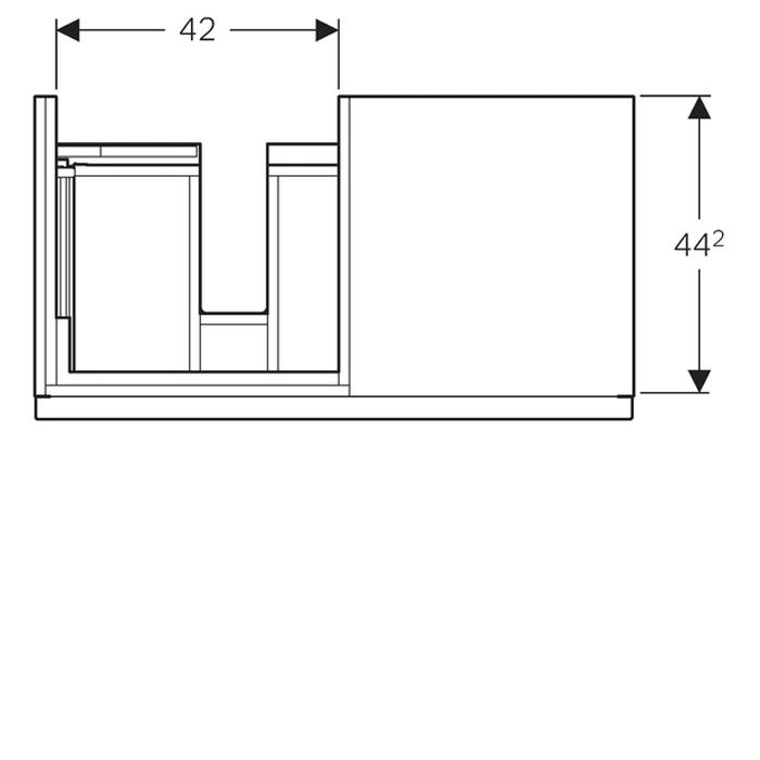 Geberit Icon 890mm Vanity Unit - Wall Hung 1 Drawer Unit - Unbeatable Bathrooms