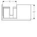 Geberit Icon 890mm Vanity Unit - Wall Hung 1 Drawer Unit - Unbeatable Bathrooms
