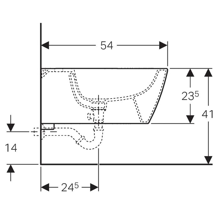 Geberit Icon Square Wall Hung Bidet - Unbeatable Bathrooms