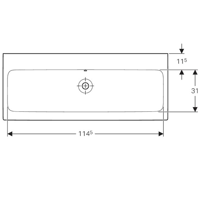Geberit Icon Wall Hung Basin - 0 1 & 2TH (Various Sizes) - Unbeatable Bathrooms