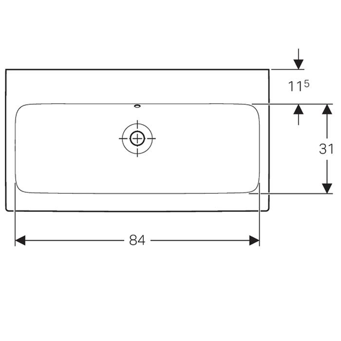 Geberit Icon Wall Hung Basin - 0 1 & 2TH (Various Sizes) - Unbeatable Bathrooms